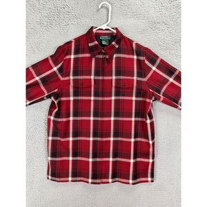Lauren Ralph Lauren Jacket Womens Large Red Plaid‎ Wool Full Zip Flannel Shirt